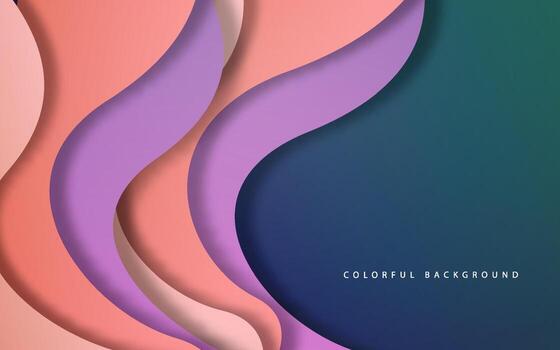 Abstract overlap layer wave shape background vector