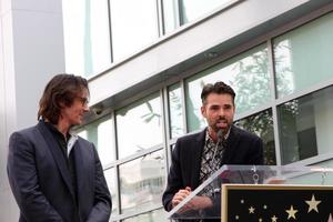 LOS ANGELES, MAY 9 - Rick Springfield, Jason Thompson at the Rick Springfield Hollywood Walk of Fame Star Ceremony at Hollywood Blvd on May 9, 2014 in Los Angeles, CA photo