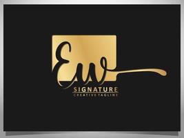 Logotype letter ew vector