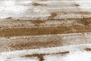 Road under the snow photo