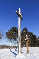 Religious wooden cross photo