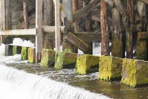 Old dam, close up photo