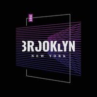 diseño de camisetas y prendas de vestir de nueva york brooklyn vector