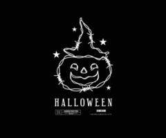 diseño gráfico de celebración de halloween para ropa de calle de camisetas y estilo urbano vector