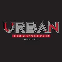 diseño urbano de camisetas y prendas de vestir vector