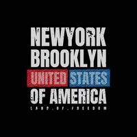 New york Brooklyn t-shirt and apparel design vector