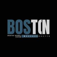 diseño de camisetas y prendas de boston vector