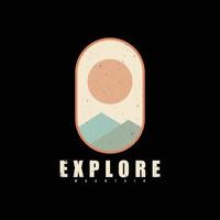 Mountain explore outdoor illustration typography. perfect for t shirt design vector