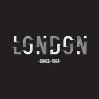 diseño de camiseta de vector de tipografía de londres