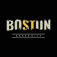 diseño de camiseta de vector de tipografía de boston