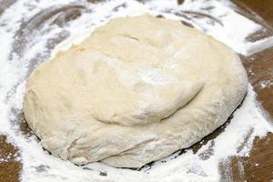 dough for the pie, close-up photo