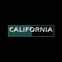 California typography vector t shirt design