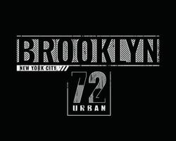 diseño de camiseta de vector de tipografía de brooklyn de nueva york