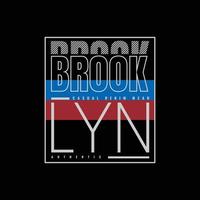 diseño de camiseta de vector de tipografía de brooklyn de nueva york