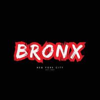 Bronx t-shirt and apparel design vector