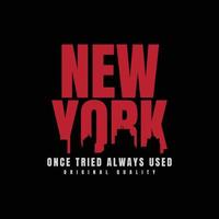 diseño de camiseta de vector de tipografía de ciudad de nueva york