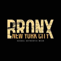 Bronx t-shirt and apparel design vector