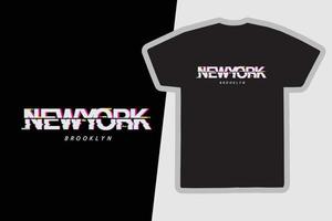 diseño de camiseta de vector de tipografía de ciudad de nueva york