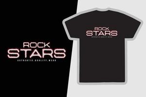 diseño de camisetas y prendas de rockstar vector