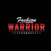 Warrior typography vector t shirt design