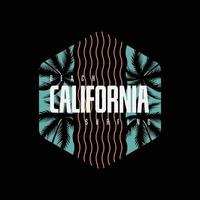 California illustration typography. perfect for t shirt design vector