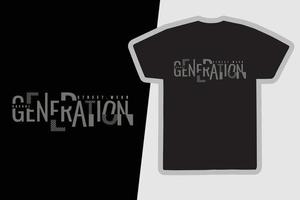 eslogan tipográfico de generación líder para el diseño de camisetas impresas vector