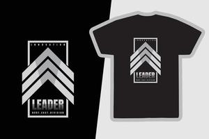 Leader typography slogan for print t shirt design vector