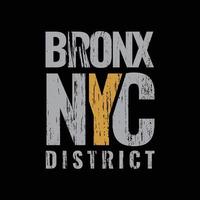 Bronx t-shirt and apparel design vector