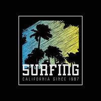 California illustration typography. perfect for t shirt design vector