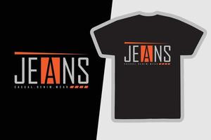 diseño de camisetas y prendas de jeans vector