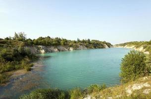 artificial lake, summer photo