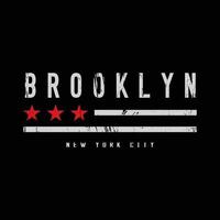 diseño de camisetas y prendas de vestir de nueva york brooklyn vector