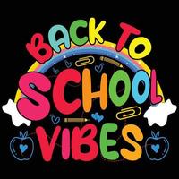 Back to School t-shirt design, first day of school, happy hundred days of school element vector