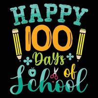 Back to School t-shirt design, first day of school, happy hundred days of school element vector