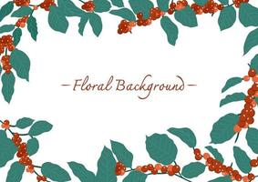 collection of foliage and floral crown vector on white background
