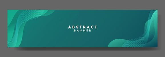 Abstract Green Fluid Wave Banner Template vector