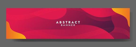 Abstract Red Fluid Wave Banner Template vector