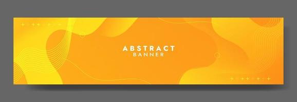 Abstract Yellow Fluid Wave Banner Template vector