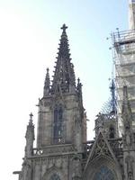 catedral gótica de la ciudad de barcelona foto