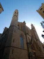 iglesia gótica de santa maria del mar en barcelona foto