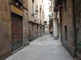 Streets and corners of the gothic quarter of Barcelona, spain photo