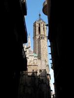 vista de la parte trasera de la catedral de barcelona foto