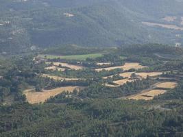 views from the mountain of Montserrat to the north of the city of Barcelona photo