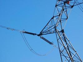 Electric towers in rural areas that bring electricity to our homes photo