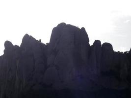 Profile of the montserrat mountains in the province of Barcelona, Catalonia, Spain. photo