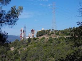 Cement factory with no activity in the vicinity of the city of Barcelona photo