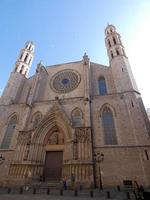iglesia gótica de santa maria del mar en barcelona foto