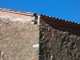 Typical Catalan mountain house in the vicinity of Barcelona, Spain photo