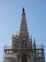 Gothic cathedral of the city of Barcelona photo