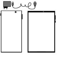 plantilla de borde de forma de teléfono inteligente y tableta vector